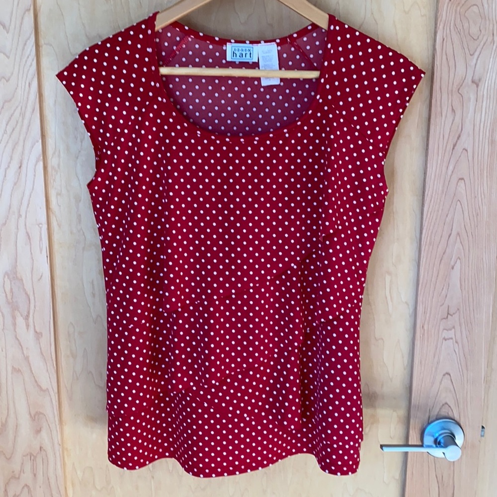 KEREN hart Cap-Sleeved Blouse